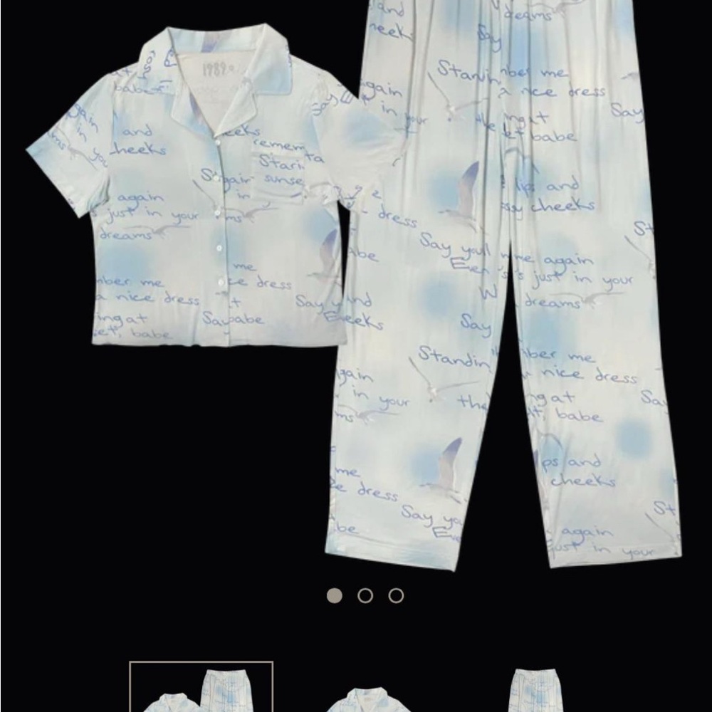 Taylor Swift Wildest Dreams Pajamas Size Medium